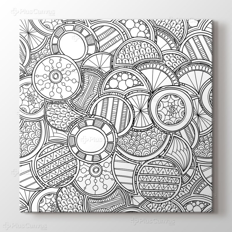 Dairesel boyama tablo görseli.