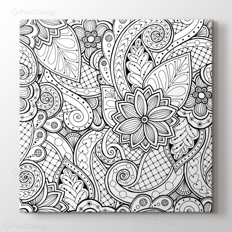 Floral boyama tablo görseli.