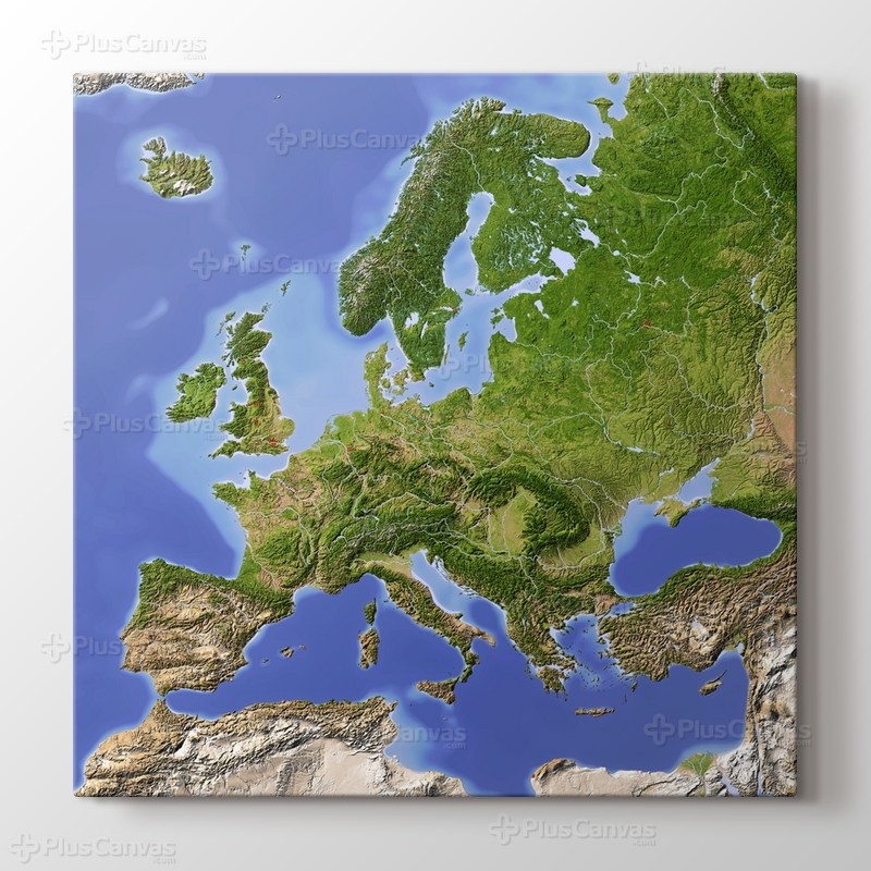 Avrupa Fiziki Harita görseli.