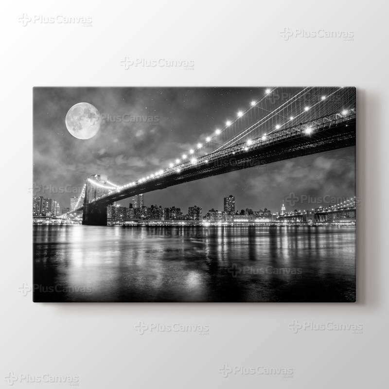 Brooklyn Bridge at Night görseli.