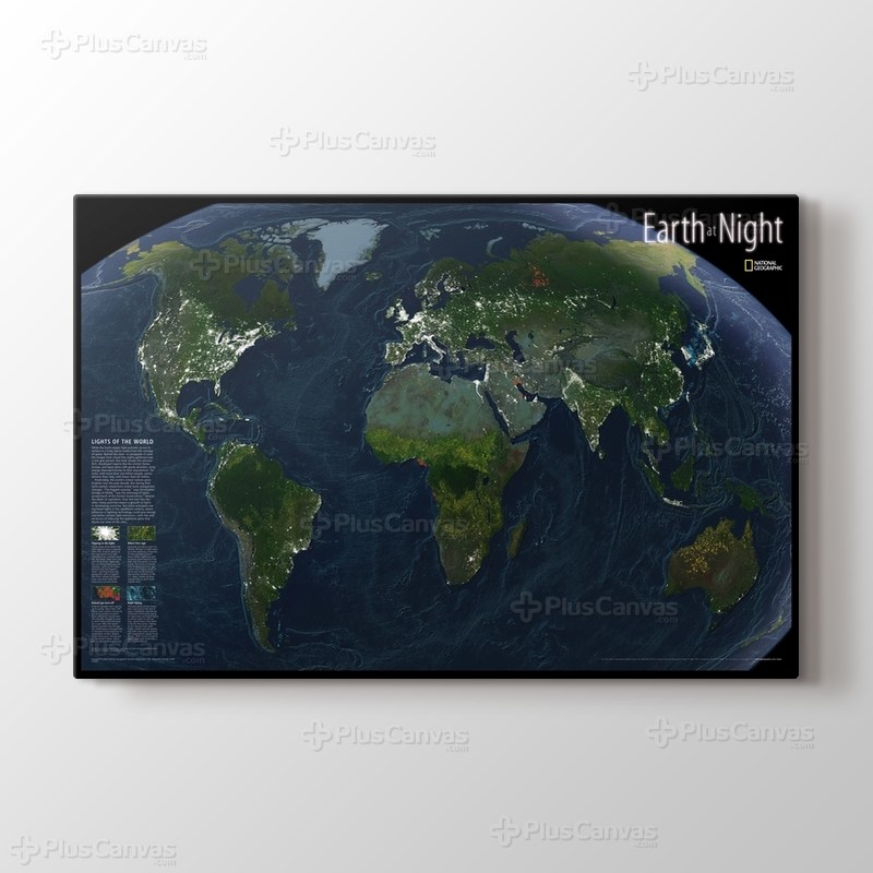 Dünya Gece Görünüş Haritası görseli.