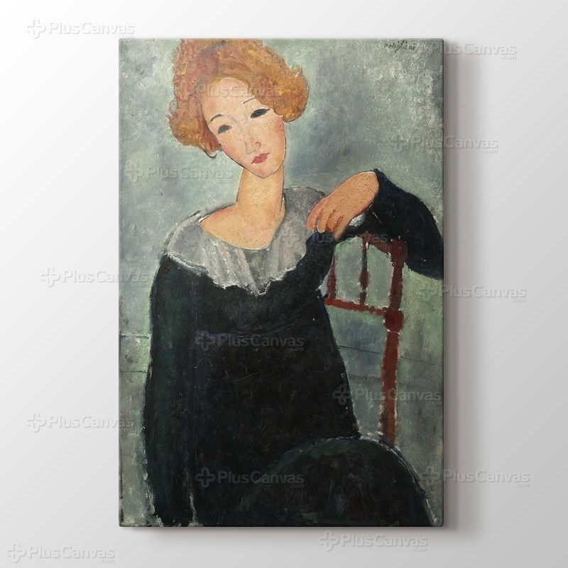 Amedeo Modigliani - Woman with Red Hair görseli.