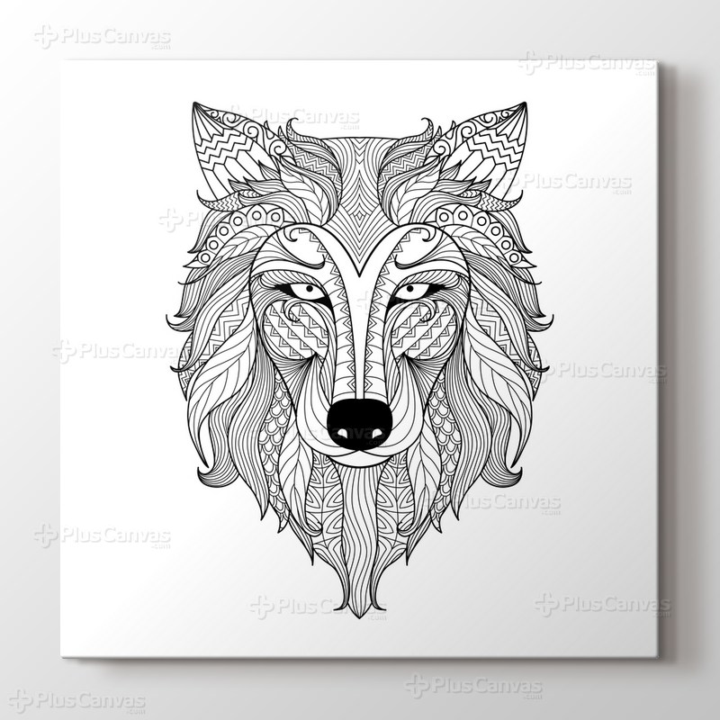 Kurt desenli boyama tablo görseli.