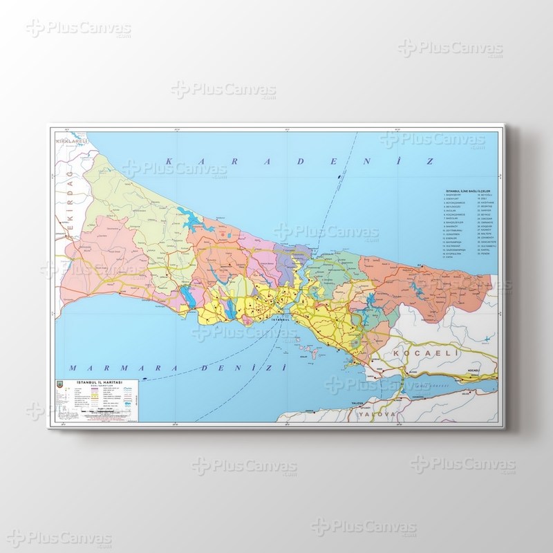 İstanbul Mülk İdare İl Haritası görseli.