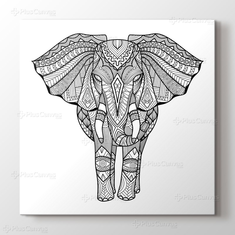 Fil boyama tablo görseli.