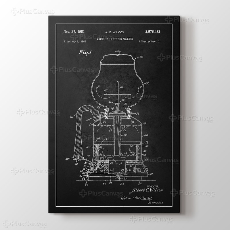 Vacuum Coffee Maker Patent görseli.