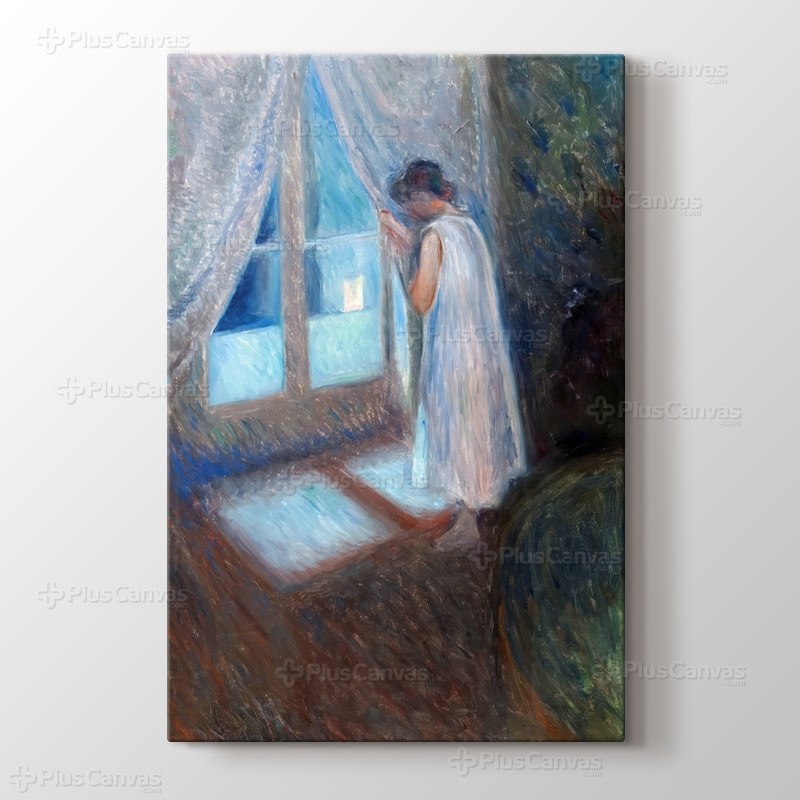 The Girl by the Window - Edvard Munch görseli.