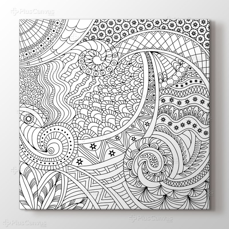 Soyut yıldızlı mandala tablo görseli.