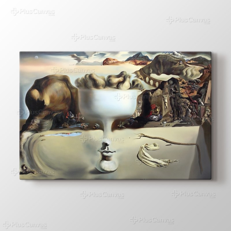 Apparition of a Face and Fruit Dish on a Beach 1938 görseli.