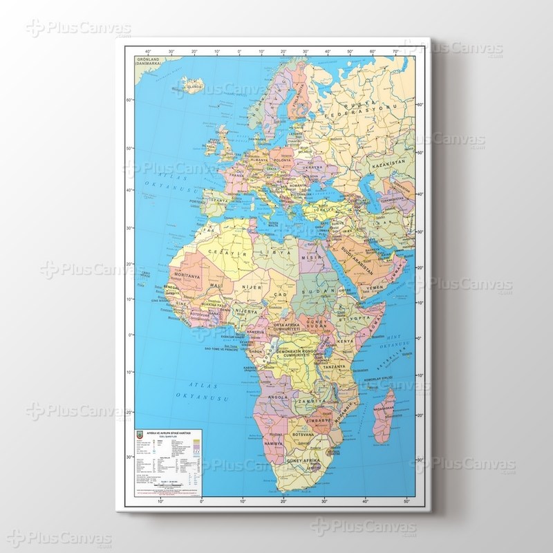 Afrika Avrupa Siyasi Haritasi görseli.