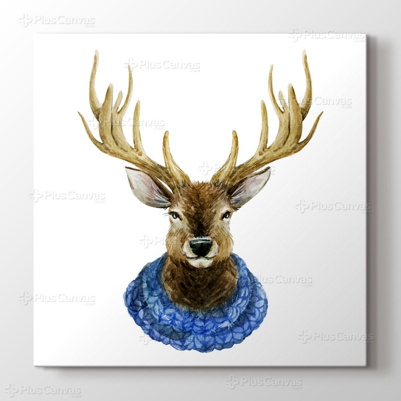 Watercolor Handsome Deer görseli.