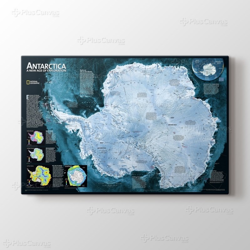 Antarktika Haritası görseli.