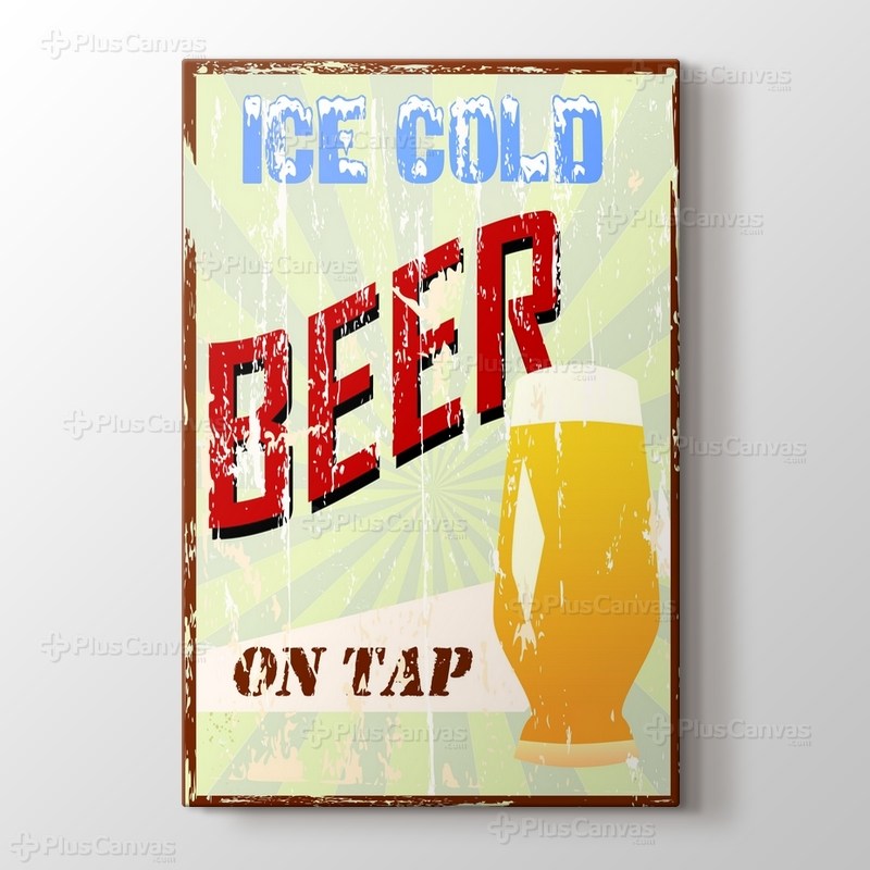 Vintage Bira Afişi görseli.