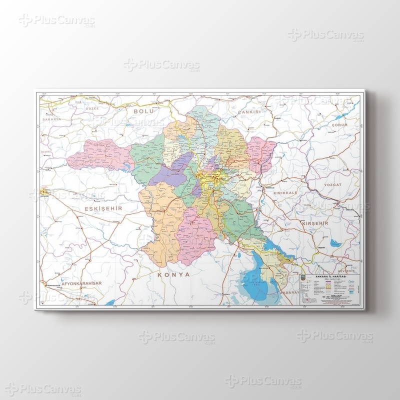 Ankara Mülk İdare İl Haritası görseli.