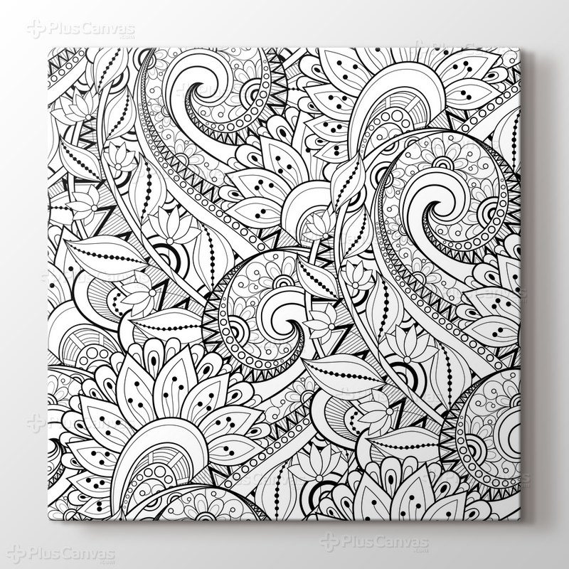 Floral boyama tablo görseli.