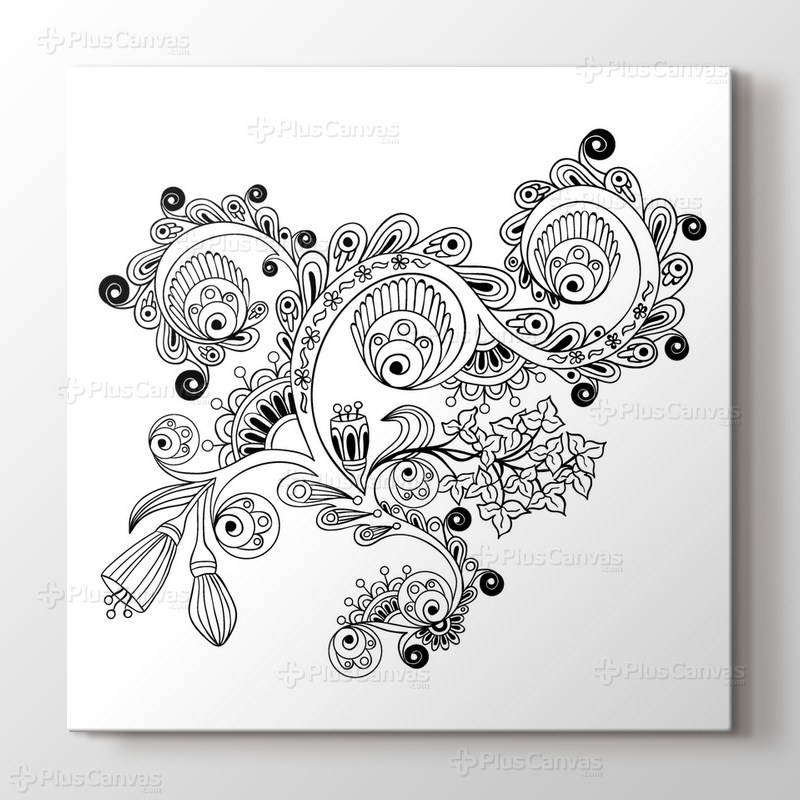Floral boyama tablo görseli.