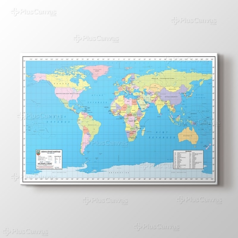 Dünya Siyasi Haritası görseli.