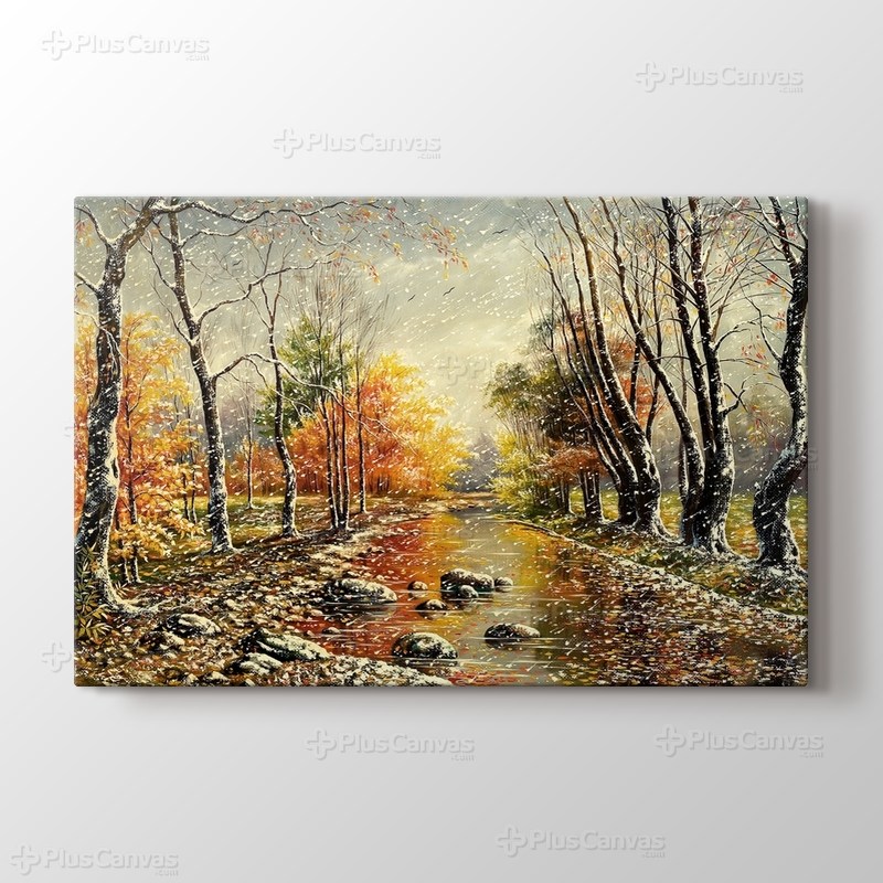 Snowing over Trees görseli.