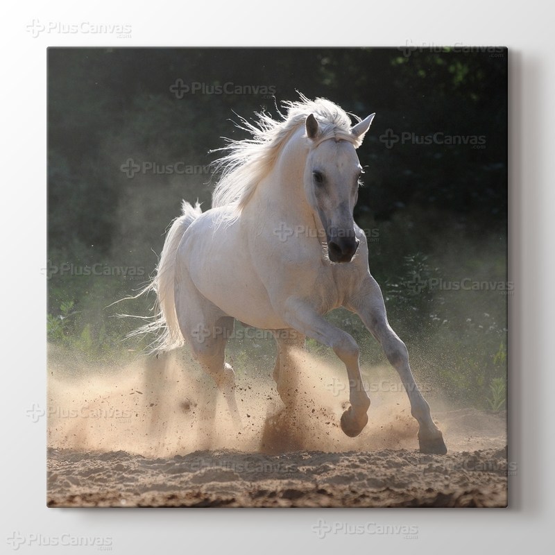 White Horse Run In Dust görseli.