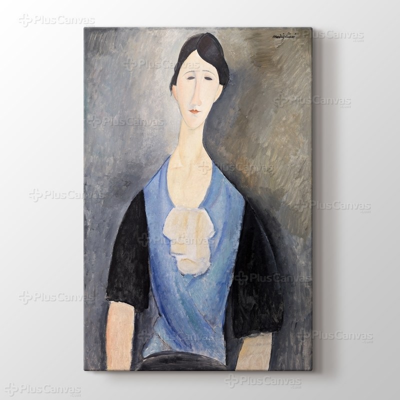 Young Woman in Blue görseli.