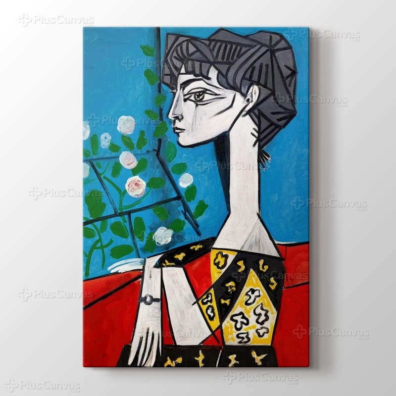 Jacqueline with Flowers görseli.