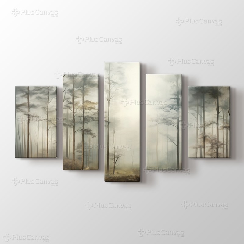 Sisli Orman Suluboya Tablo görseli.