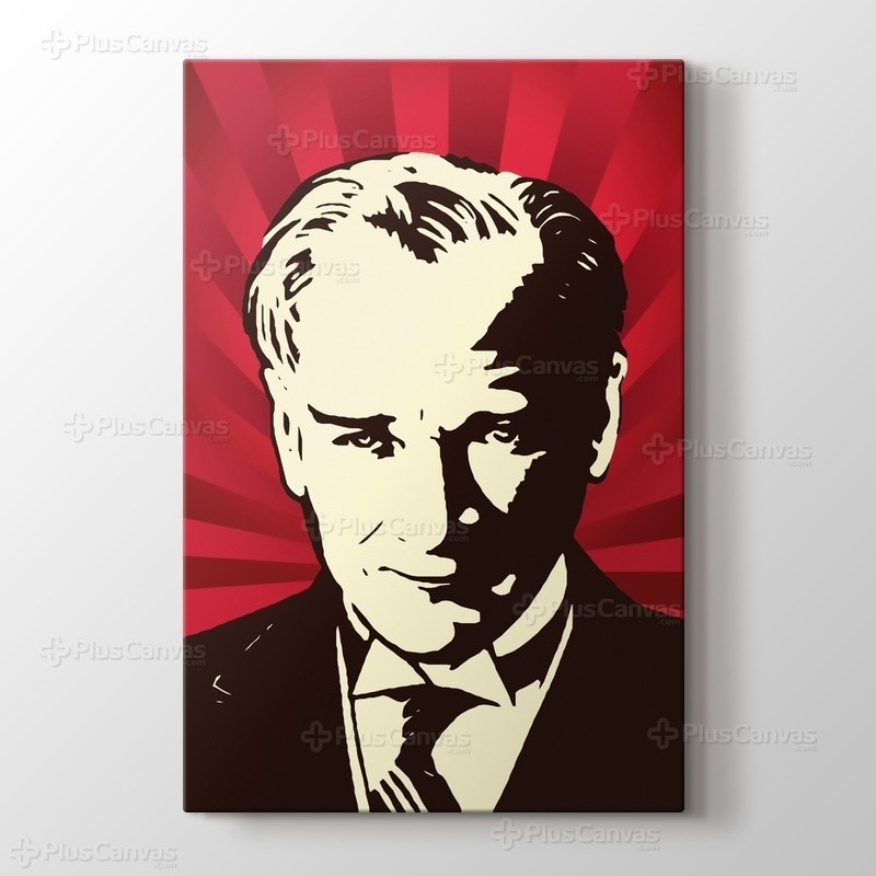 Atatürk renkli silüet görseli.