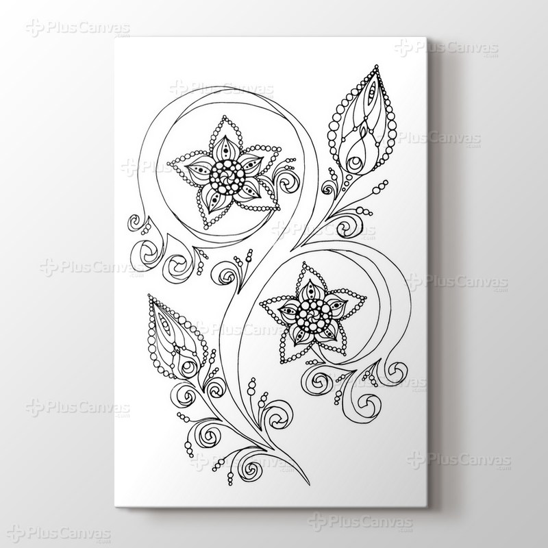 Yıldız çiçeği boyama tablo görseli.