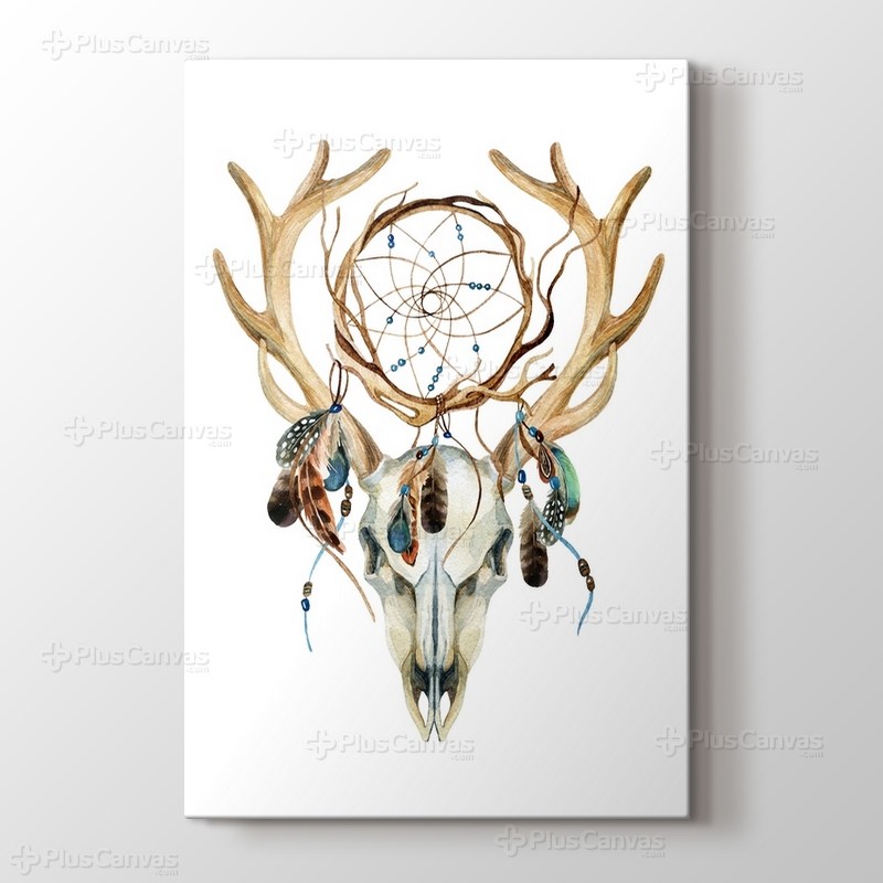 Deer Skull with Dreamcatcher görseli.