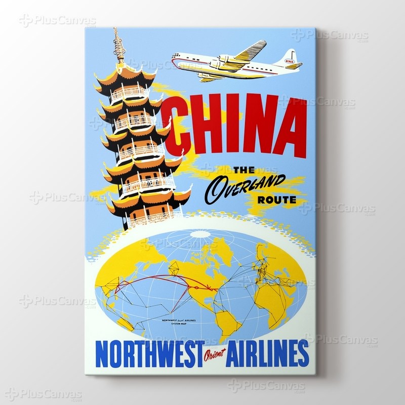 China Vintage Havayolu Posteri görseli.