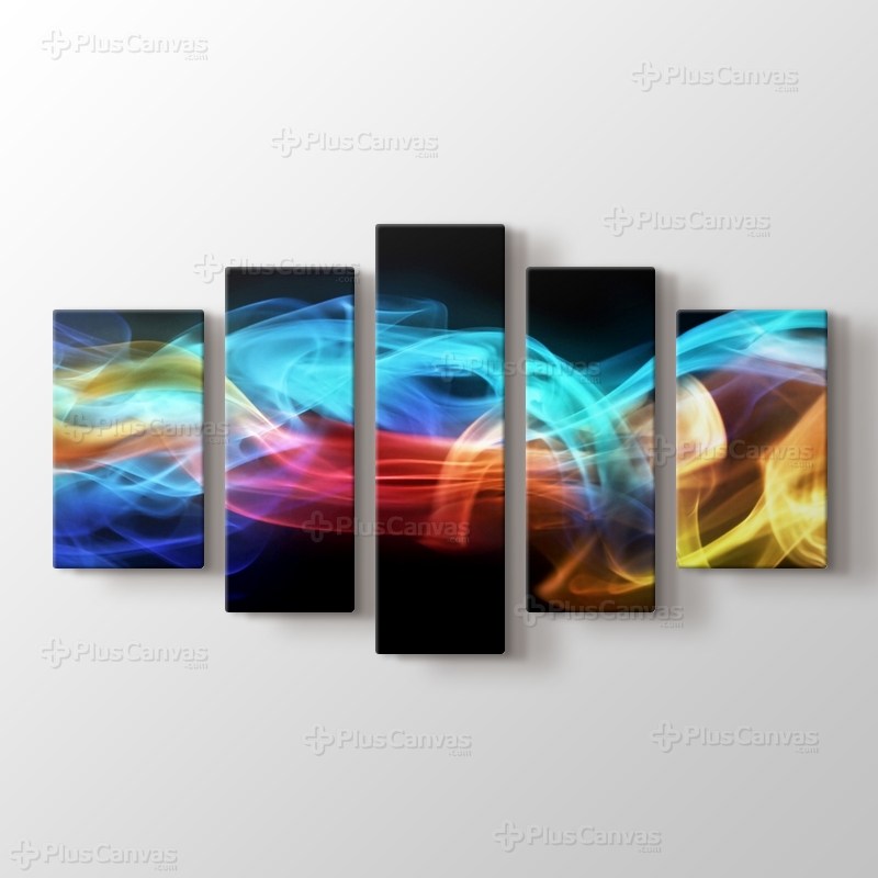 Renkli dijital alevler görseli.