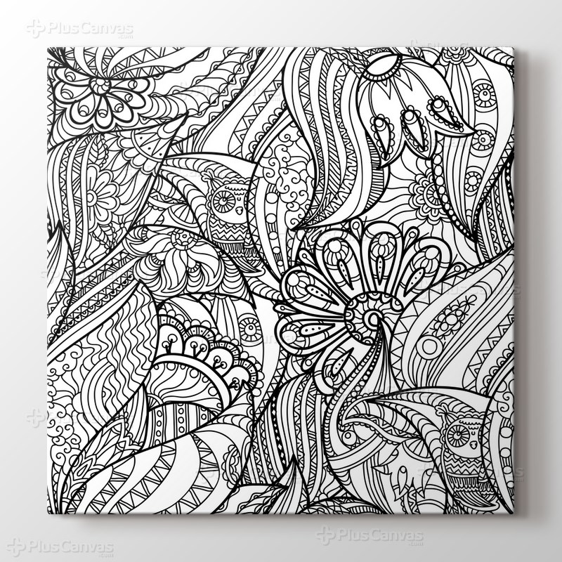 Floral boyama tablo görseli.