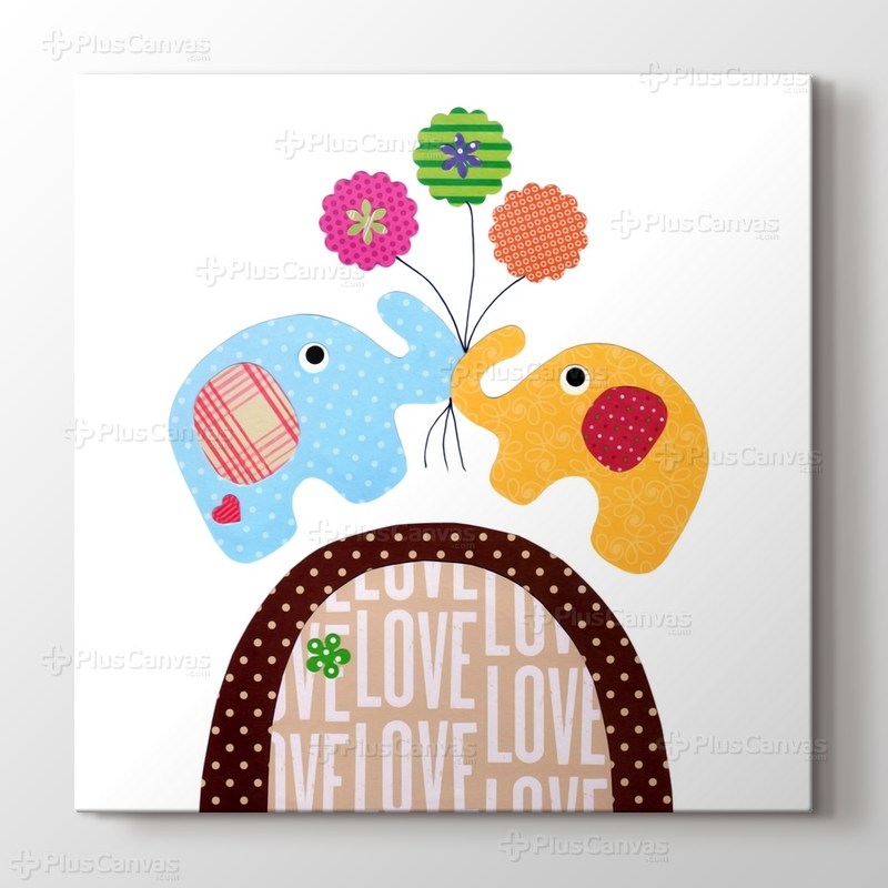 Çiçek Tutan Filler görseli.