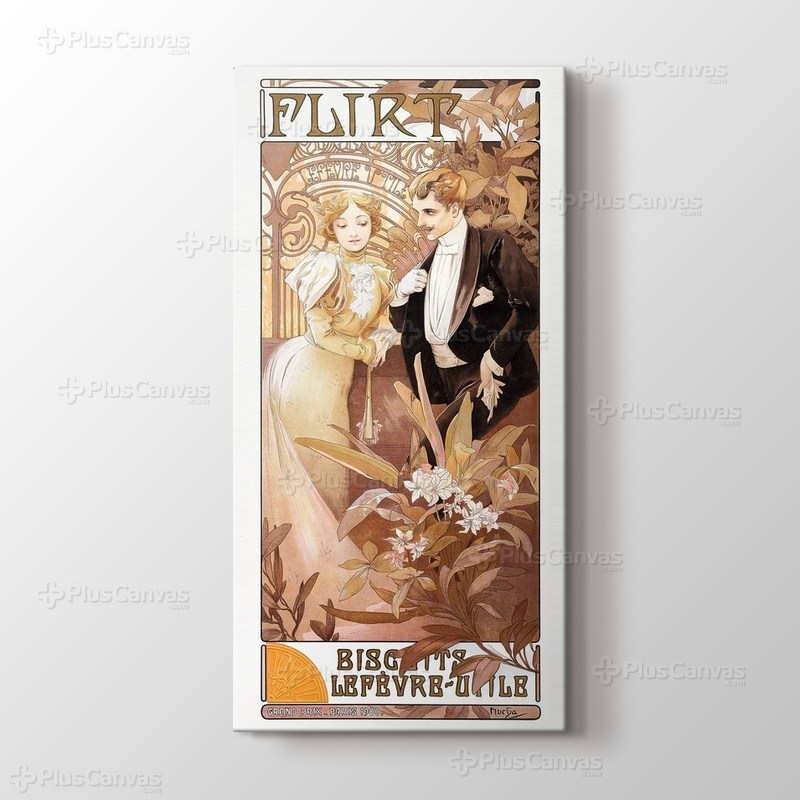 Alphonse Mucha - Flirt görseli.