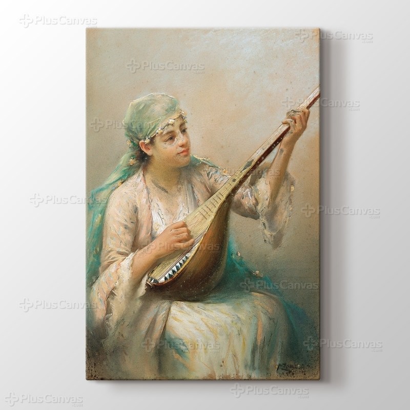 Woman Playing a String Instrument görseli.