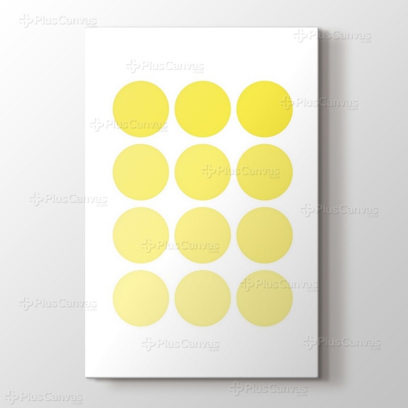 12 Sarı Noktalı Kanvas görseli.