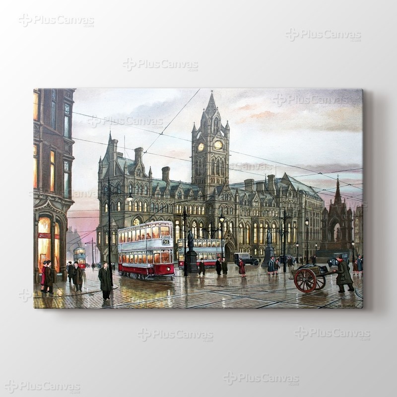 Albert Square Manchester 1935 görseli.