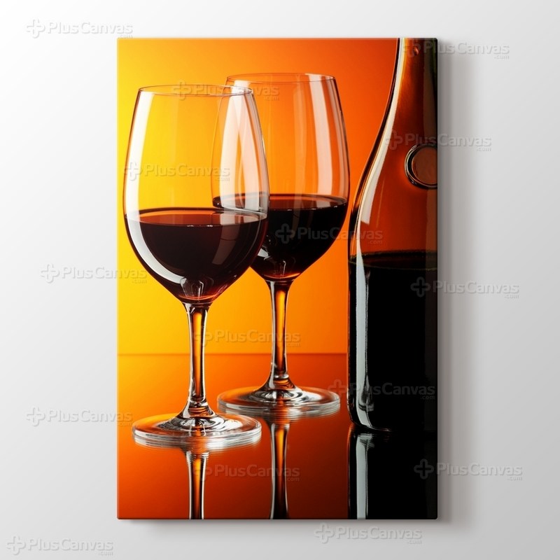 Red Wine over Orange Wall görseli.