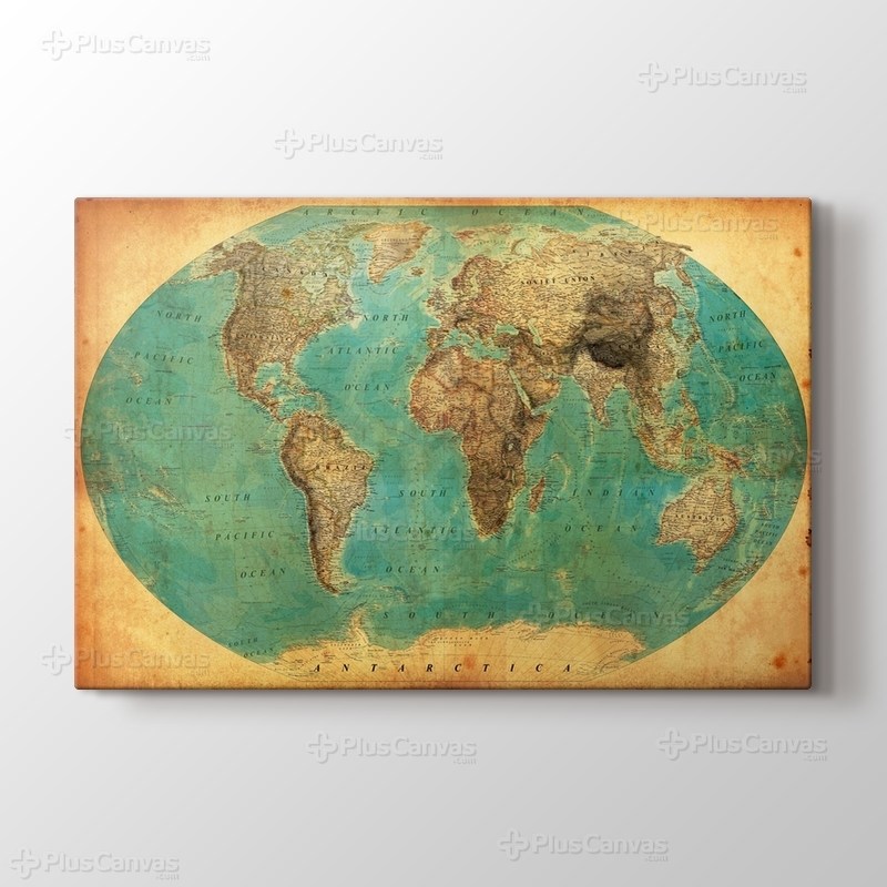 Eski Dünya Haritası 1938 görseli.