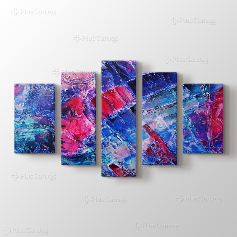 Blue pink purple abstract görseli.