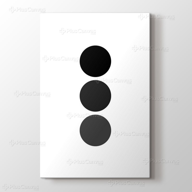 3 Siyah Nokta Kanvas görseli.
