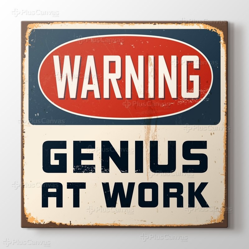 Warning Genius at Work görseli.