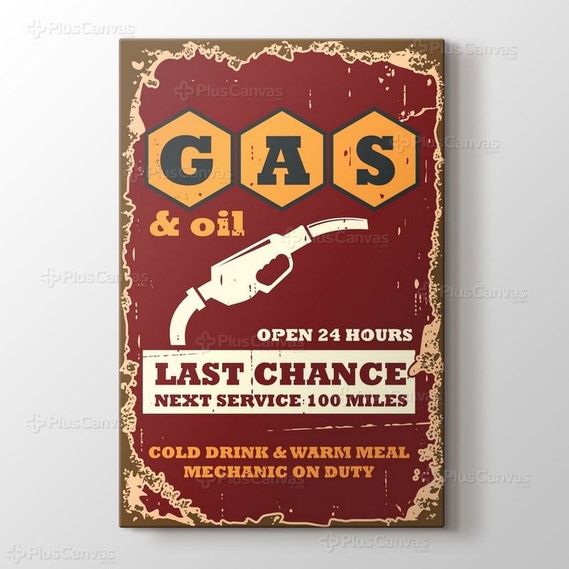 Vintage Benzinci Afişi görseli.