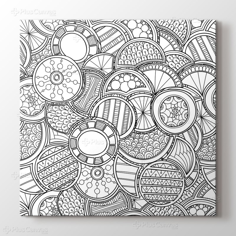 Dairesel boyama tablo görseli.