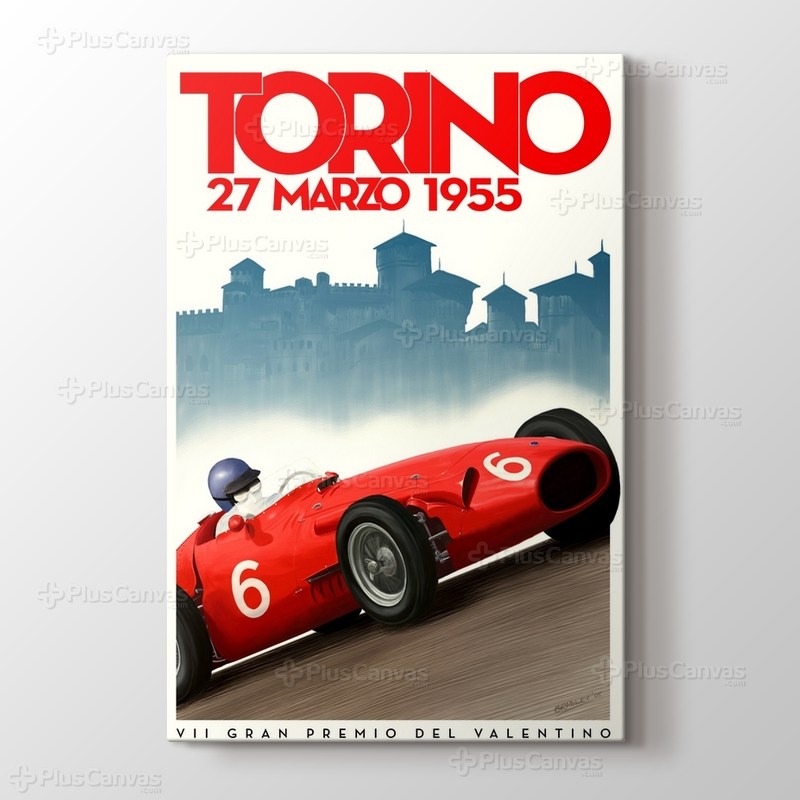 1955 Torino Formula 1 Vintage Posteri görseli.