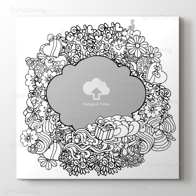 Sevgiline hediye fotoğraflı boyama tablo görseli.