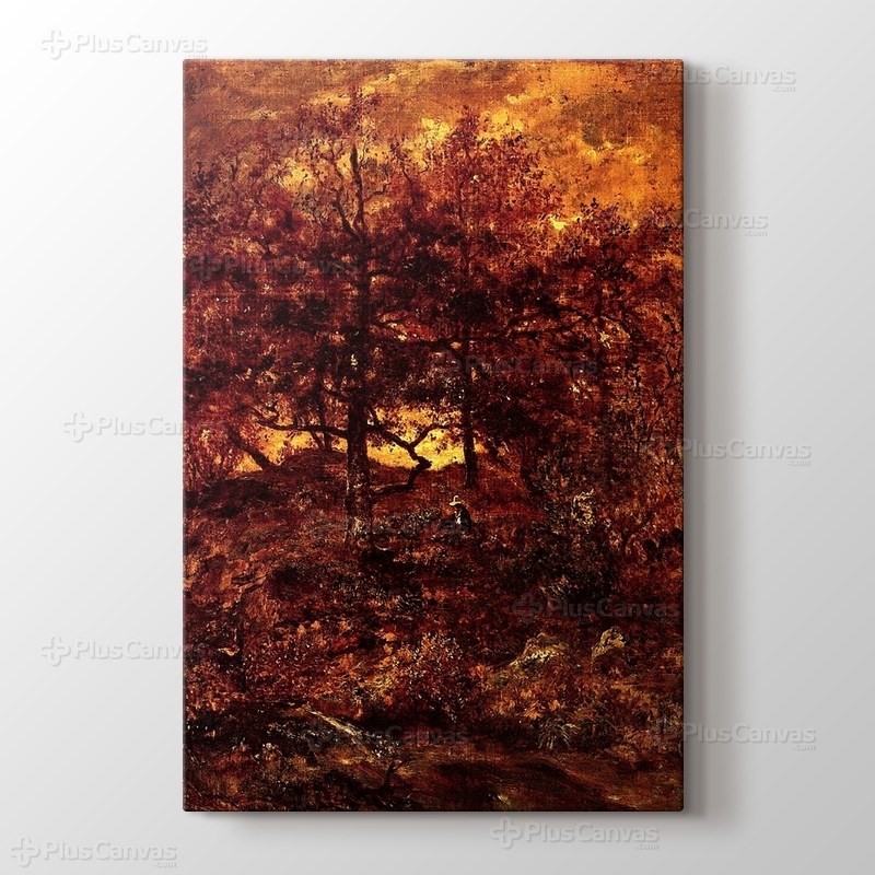 Fall at the jean du paris - Theodore Rousseau görseli.