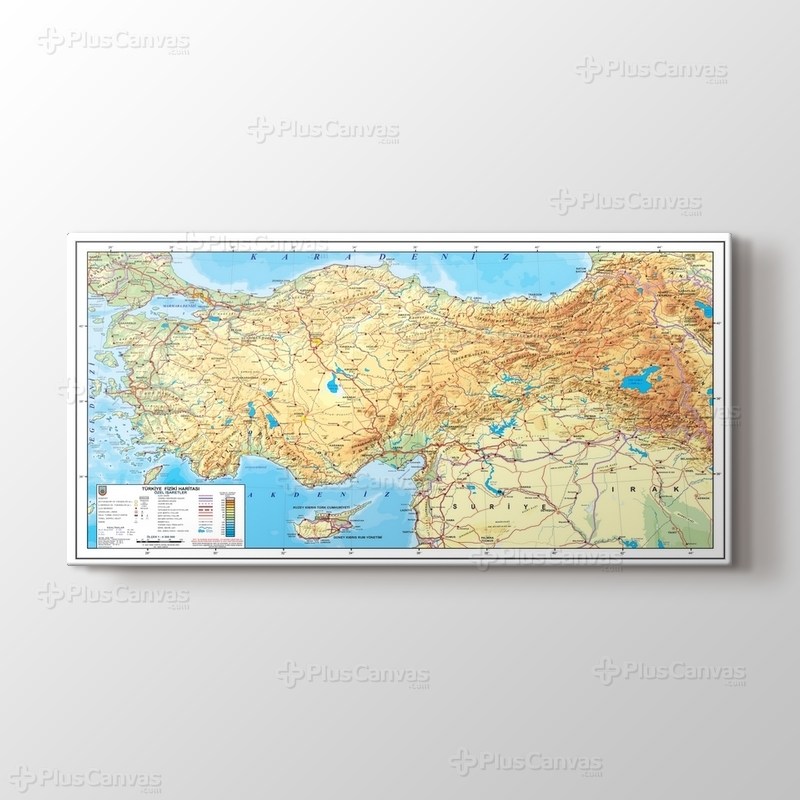 Türkiye Fiziki Haritası görseli.