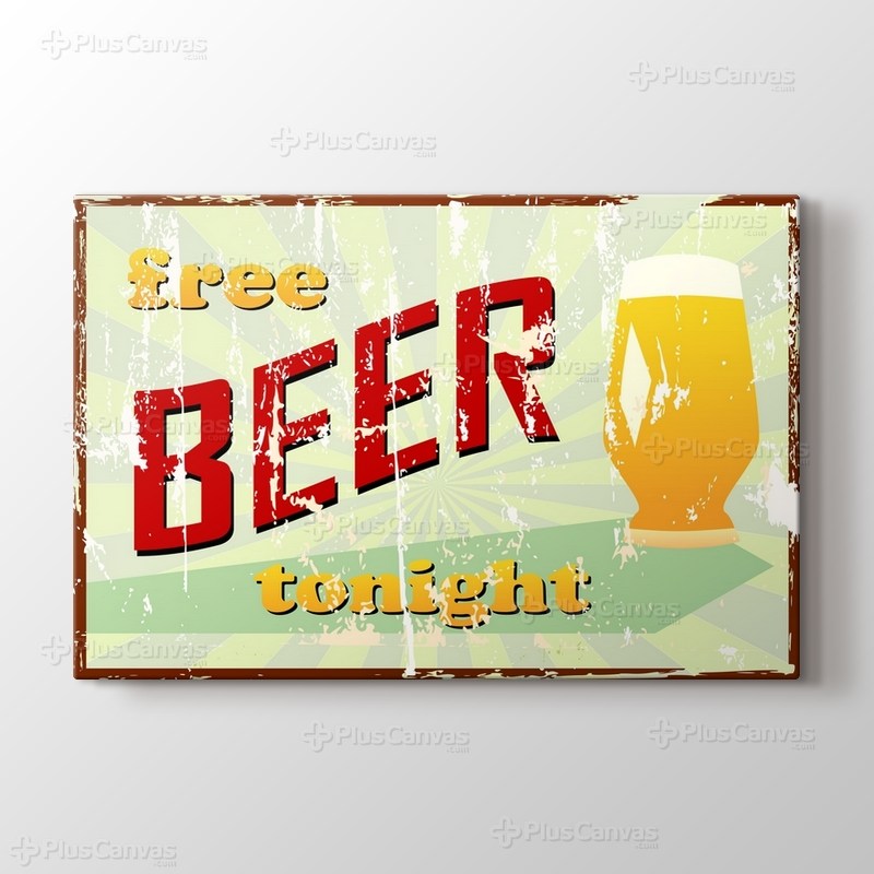 Vintage Bira Afişi görseli.