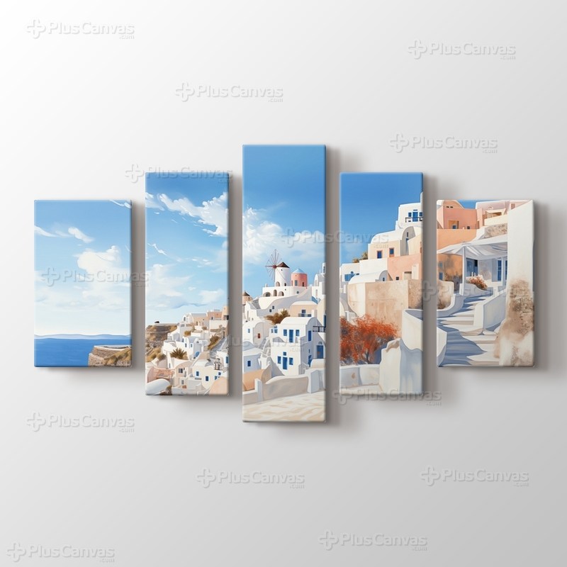 Santorini Yünanistan - Seyahat Tablo görseli.